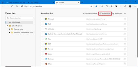 How to manage favorites on Microsoft Edge .
